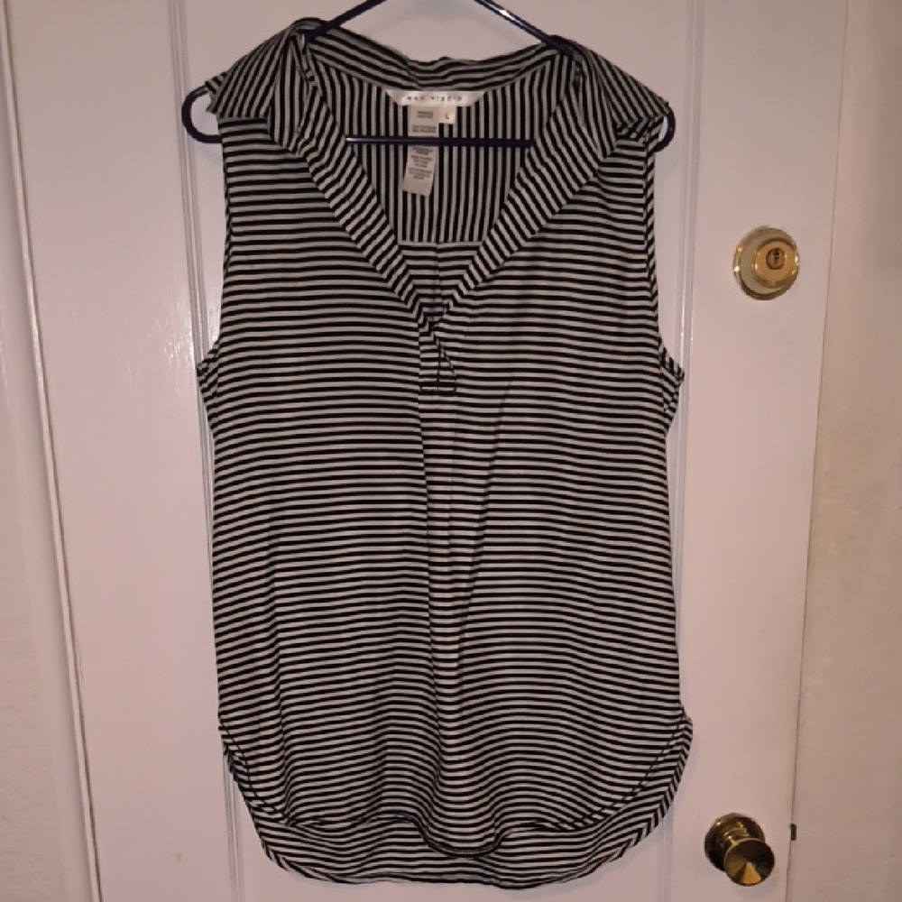 Max Studio | Sleeveless Striped Blouse